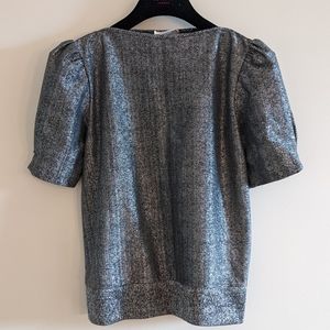 Woman's Silver Shimmer Top, Size S